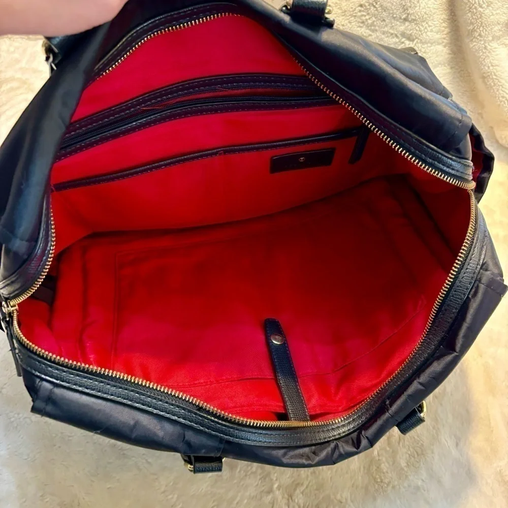 Travanti Laptop Bag Black Gold Hardware Red Interior Large Work Tote Travel